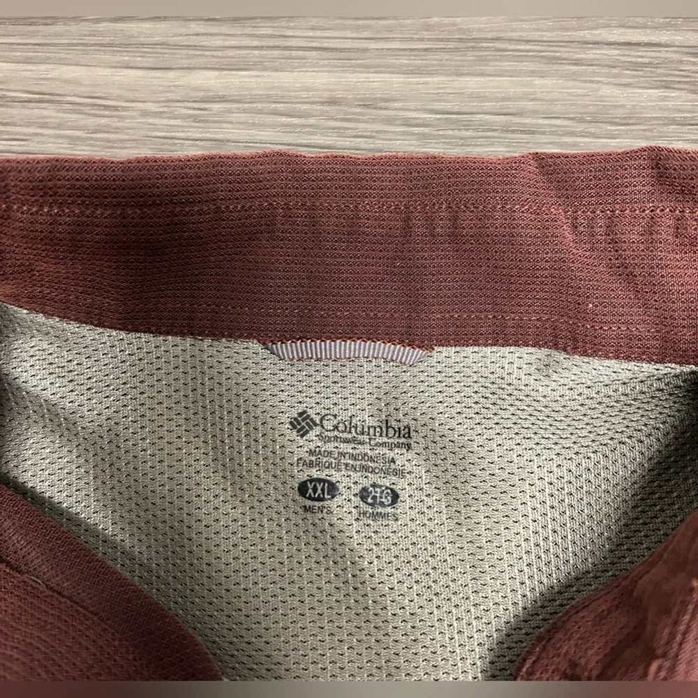 Columbia Button Up Shirt Mens Size 2XL  Copper Brown Omni-Shade Pocket - Picture 3 of 7